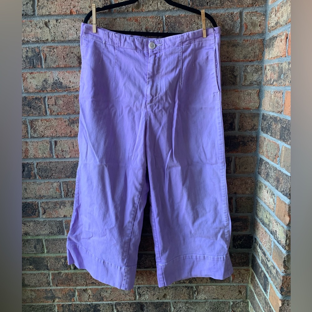 Lavender wide leg crop jeans